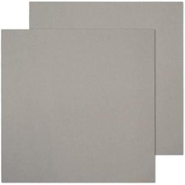 Imagem de Craftelier - Pacote com 25 folhas de aglomerado | papelão prensado e resistente para encadernação de álbuns e caixa | Sem ácido e lignina | 2 mm de espessura - 30,5 x 30,5 cm | Cinza