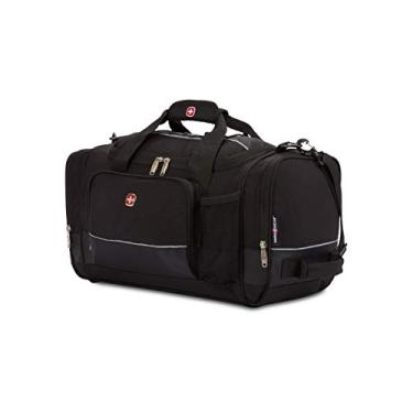 Imagem de SwissGear Bolsas de viagem para adultos unissex, Preto, 20 Inch, Bolsas Duffle para Viagem