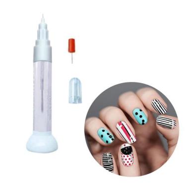 Imagem de 10 / 15 Caneta Base Tubo Aplicadora Esmalte Goma Laca 2 Pontas Unha Ma