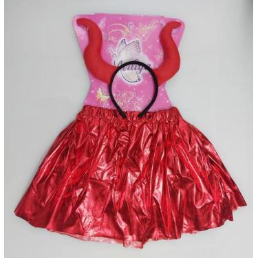 Imagem de Saia Fantasia Infantil Juvenil Carnaval Halloween Personagem Malévola 