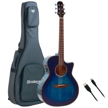 Imagem de Violão Strinberg Diamond Da3sc Blue Burst Artistico C/ Bag