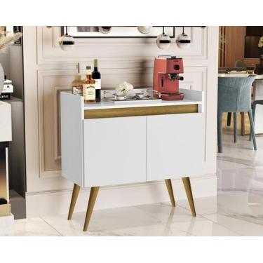 Imagem de Aparador Junior Luxo 2 Portas Pés Palito Cor Branco / - Comprar Móveis