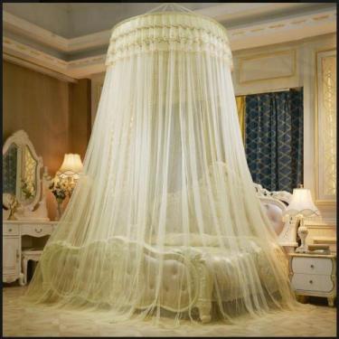 Imagem de Mosquiteiro rei casal, queen e king renda bordada gigante aro 1m - Gru