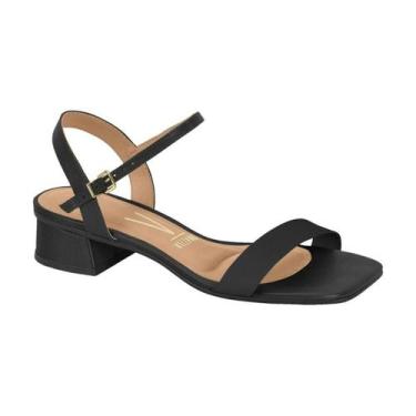 Imagem de Sandália Feminina Vizzano Original Tira Única Salto Baixo Confortável 