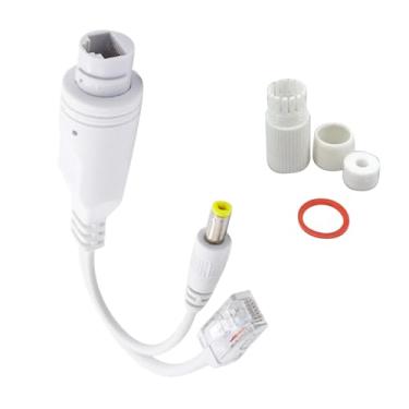 Imagem de Adaptador divisor de injetor PoE de 48 V a 12 V, adaptador divisor Gigabit RJ45, taxas de transmissão de 10/100 Mbps