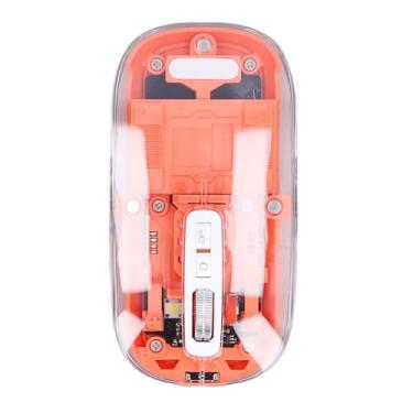Imagem de Mouse Sem Fio, Mouse de Jogos Transparentes Com Receptor USB, Ergonômico Sem Fio, Modo 3 2,4 GHz BT1 BT2, 3 DPI Ajustável, para Tablet para Laptop para PC (Laranja)
