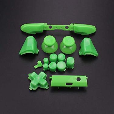 Imagem de Botão de reposição completo de botão de disparo de botões guia Dpad RT LT RB LB ABXY ON Off kit de botão para controle Xbox One Slim Xbox One S (verde)