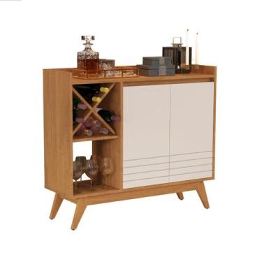 Imagem de Aparador Buffet Com Adega Duas Portas Duas Prateleiras Iaris - Giga Mó