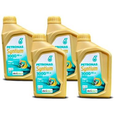 Imagem de Kit Troca 4 L Oleo Motor Sae 5W30 Petronas Syntium 3000 Xs Sintetico