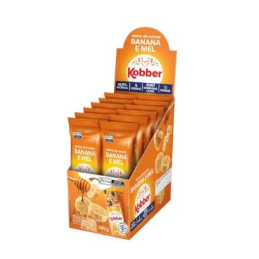 Imagem de Barra De Cereal Kobber Classic Caixa Com 12un Cereais (Caixa 240g, Banana e Mel)