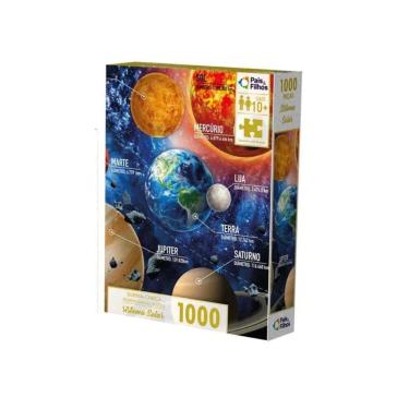Imagem de Quebra Cabeça Sistema Solar Galáxia 1000 Peças +10 Anos Pais e Filhos