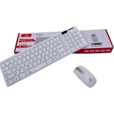Imagem de Kit Teclado e Mouse Sem Fio Kapbom ABNT2 Silencioso KA-666