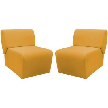 Imagem de Kit 2 Poltronas Decorativa Para Sala Manicure Consultório Escritório Z