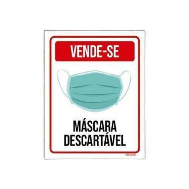 Imagem de Kit 5 Placas Cuide-Se Vende-Se Máscara Descartável - Sinalico