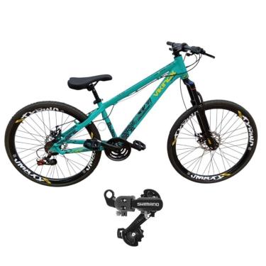 Imagem de Bicicleta 26 VikingX Tuff30 21v Cambio Traseiro Shimano Pneu Slick Fino Preto1.50-Unissex