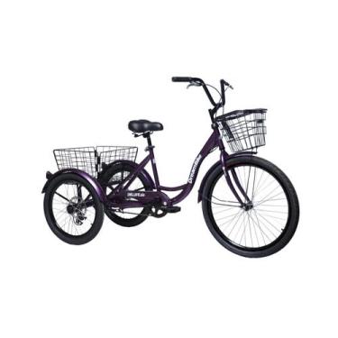 Imagem de Triciclo Dream Bike Deluxe 7 Marchas Para Adultos Roxo