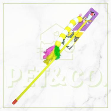 Imagem de Kit Varinha para Gato com Centopéia de Pelúcia e Penas Interativo - Pe