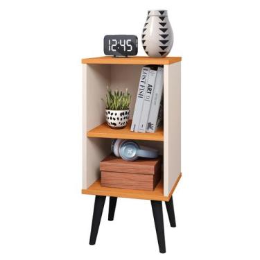 Imagem de Mesa de Cabeceira Mini Cômoda Mesinha Lateral Cama Quarto Prateleira e