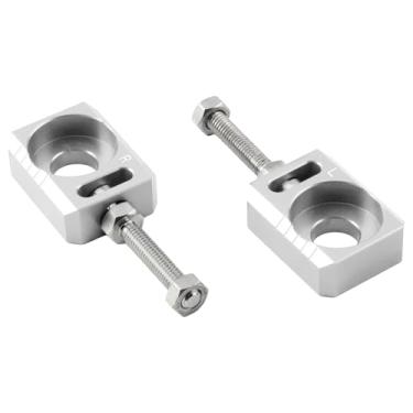 Imagem de PowerMotor Bloco de eixo de 13 mm de 1,3 cm, ajustador de tensor de corrente CNC para bicicleta suja elétrica Surron Light Bee S X Segway X160 X260 Ebike - Prata