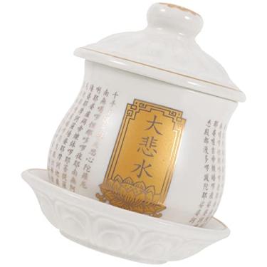 Imagem de Taça De Água De Adoração De Decoração De Ioga De Água Da Igreja De Altar Budista De Adoração De Oferenda Ritual Suprimentos Budistas Cerâmica