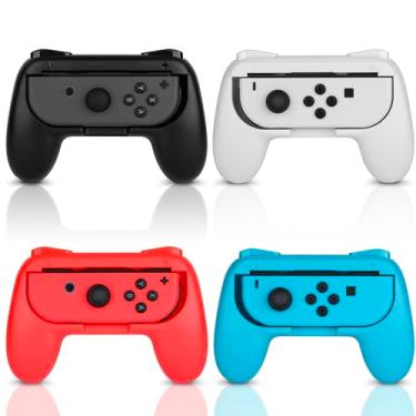 Imagem de JoyHood Hand Grips for Nintendo Switch, Ergonomic Hand Grip Controller Handle Compatible with Joy Con and Switch OLED Model 2021 (4 Pack)