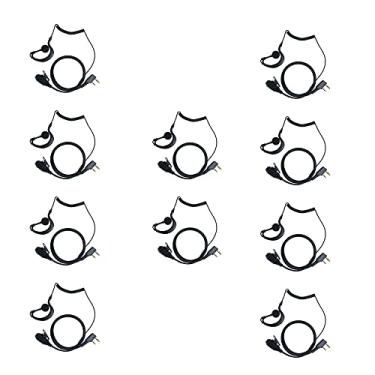 Imagem de BVMAG Fone de ouvido Walkie Talkie com microfone PTT em forma de G para Baofeng BF-888S UV-5R BF-F9 BF-F8HP UV-82 UV-82C UV-82HP TK-3107 TK-2107 Retevis H777 RT7 RT21 Rádio bidirecional pacote com 10