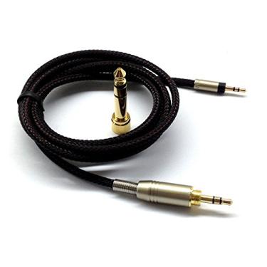 Imagem de NewFantasia Cabo de substituição de atualização de áudio compatível com fones de ouvido intra-auriculares Sennheiser Momentum, Momentum 2.0, HD1 1,5 metros/4,9 pés