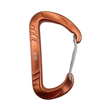 Imagem de Mosquetão de Alumínio 12KN - Porta com Mola e Trava para Camping e Esc