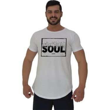 Imagem de Camiseta Longline Manga Curta MXD Conceito Soul Alma, Masculino, Branc