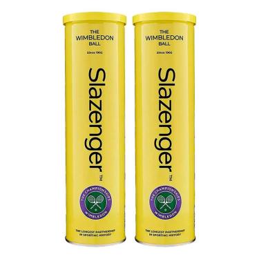 Imagem de Bola De Tênis Slazenger Wimbledon Pack Com 02 Tubos de 04 Bolas