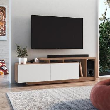 Imagem de Rack Linea 2 PT Montana e Branco 162 cm - Modern