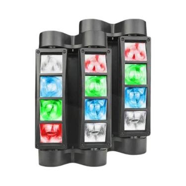Imagem de RGBW LED Spider Light 1/2PC Controle De Som DJ Luz De Palco Com Laser 