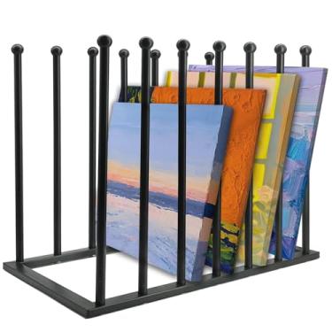 Imagem de Rack de armazenamento de arte, suporte de secagem de arte, organizador de tela de arte, suporte de exibição de pintura com cavalete de metal para quadros de tela, painéis, impressões, molduras, obras