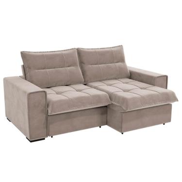 Imagem de Estofado Lyra Retrátil E Reclinável Kappesberg Prata/ Cinza