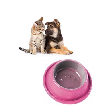 Imagem de Bebedouro Comedouro Pet Rosa Cão Gato 4 Em 1 Pet Injet