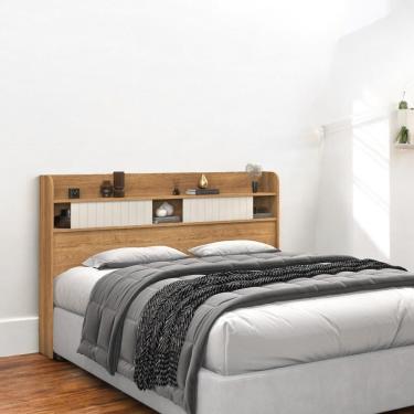 Imagem de Cabeceira Com Prateleiras Dubai Casal Freijó E Off White