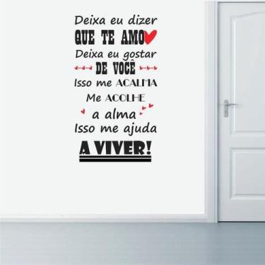 Imagem de Adesivo De Parede Frase Deixa Eu Dizer Que Te Amo - Ra Personalize