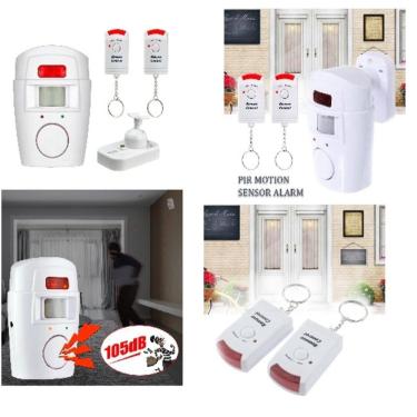 Imagem de Alarme Seguranca Residencial Sensor Detector De Presença Sem Fio 2 Em 1 Comercial Idustrial Com 2 Controles