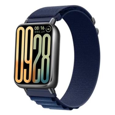 Imagem de Pulseira de Nylon para Mi Band 9 Pro, acessórios de relógio inteligente (Dark blue)