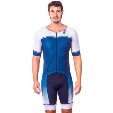 Imagem de Macaquinho com mangas triathlon elite smooth proteção uv 50+ kauna, PP