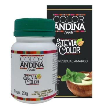 Imagem de Adoçante dietético Stévia Color Andina Foods 20g - SEM SABOR RESIDUAL 