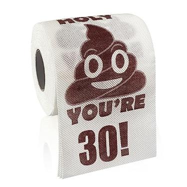 Imagem de UFRITAN Presentes De Feliz Aniversário 30 Anos, Rolo Papel Higiênico Engraçado 3 Folhas, Brincadeira Estampada "Caramba, Você Tem Anos", Decoração Banheiro Para Meninos, Filhos E Meninas, Artigos Fe