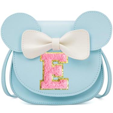 Imagem de OYLOLA Presentes De Aniversário Para Meninas 3, 4, 5, 6, 7 E 8 Anos, Bolsa Infantil Com Inicial, Azul, Crianças