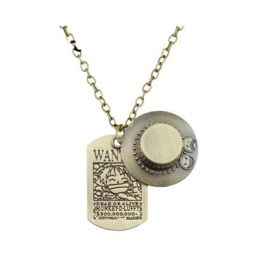 Imagem de Colar Masculino De Uma Peça De Anime Luffy Ace Pirata Caveira Chapéu P