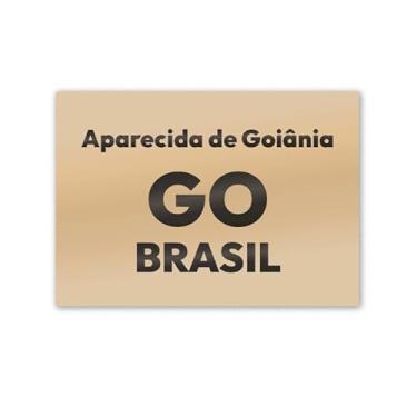 Imagem de Imã de Geladeira Aparecida de Goiânia Goiás MDF 8cm x 5cm