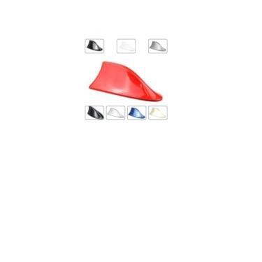 Imagem de Antena Veículo Automotivo Shark Tipo Barbatana Tubarão Universal Esportiva Funcional Recepção Rádio Sinal AM FM Teto Carro (VERMELHO)