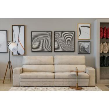 Imagem de Sofá Chicago - Veludo Itália Creme - Sofá de Fábrica, 2,25m