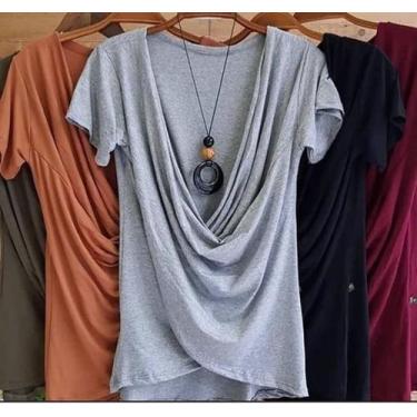 Imagem de Blusa transpassada manga curta estilo - filo modas, Pink, P