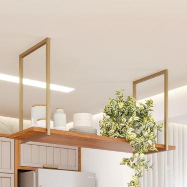 Imagem de Prateleira para Cozinha Suspensa 100% Mdf Cinamomo