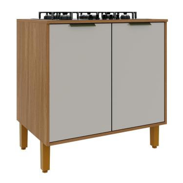 Imagem de Balcão para Cooktop Toronto 80cm 2 Portas com Tampo MDP - Indékes 